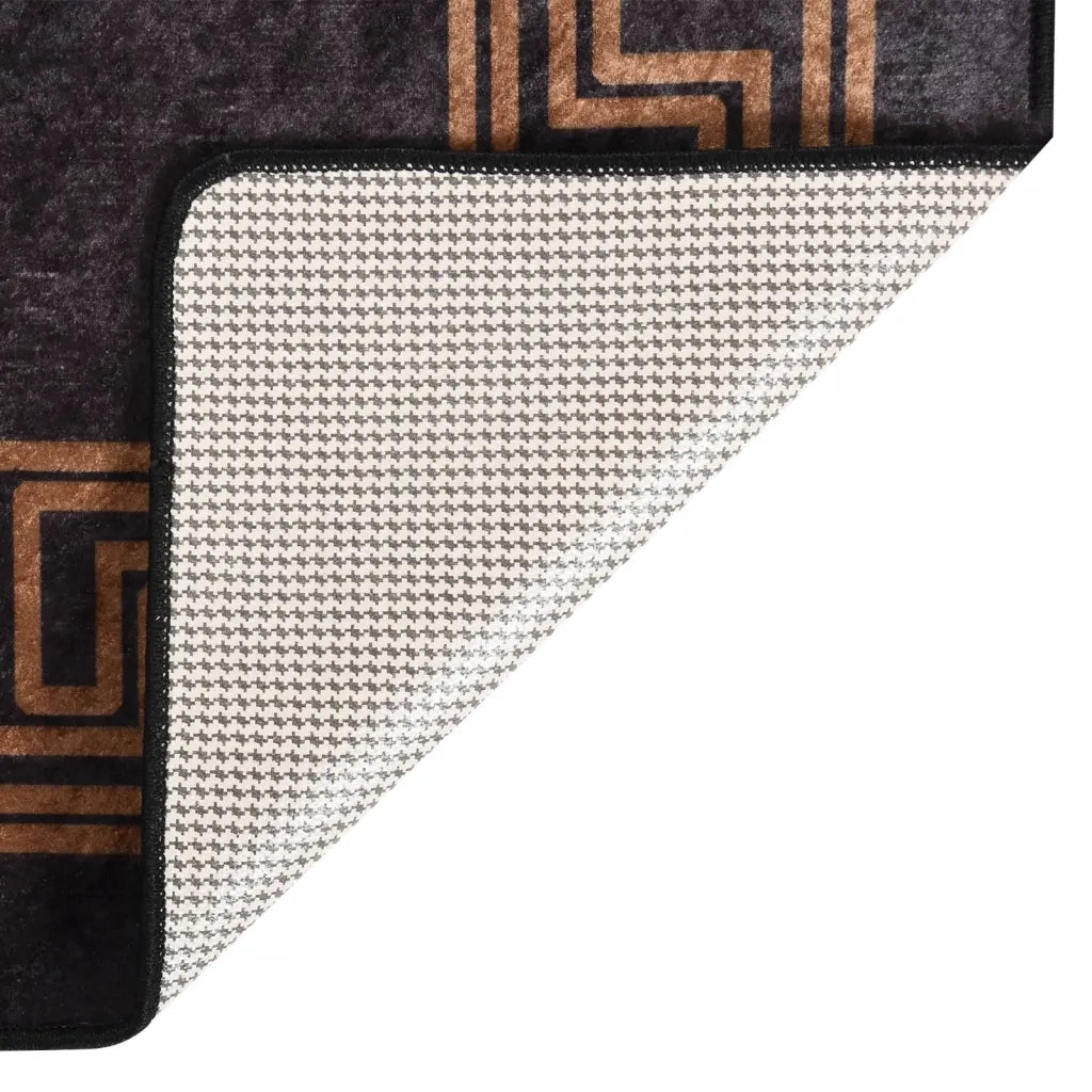 Tappeto Lavabile Nero e Oro 400x300 cm 136629