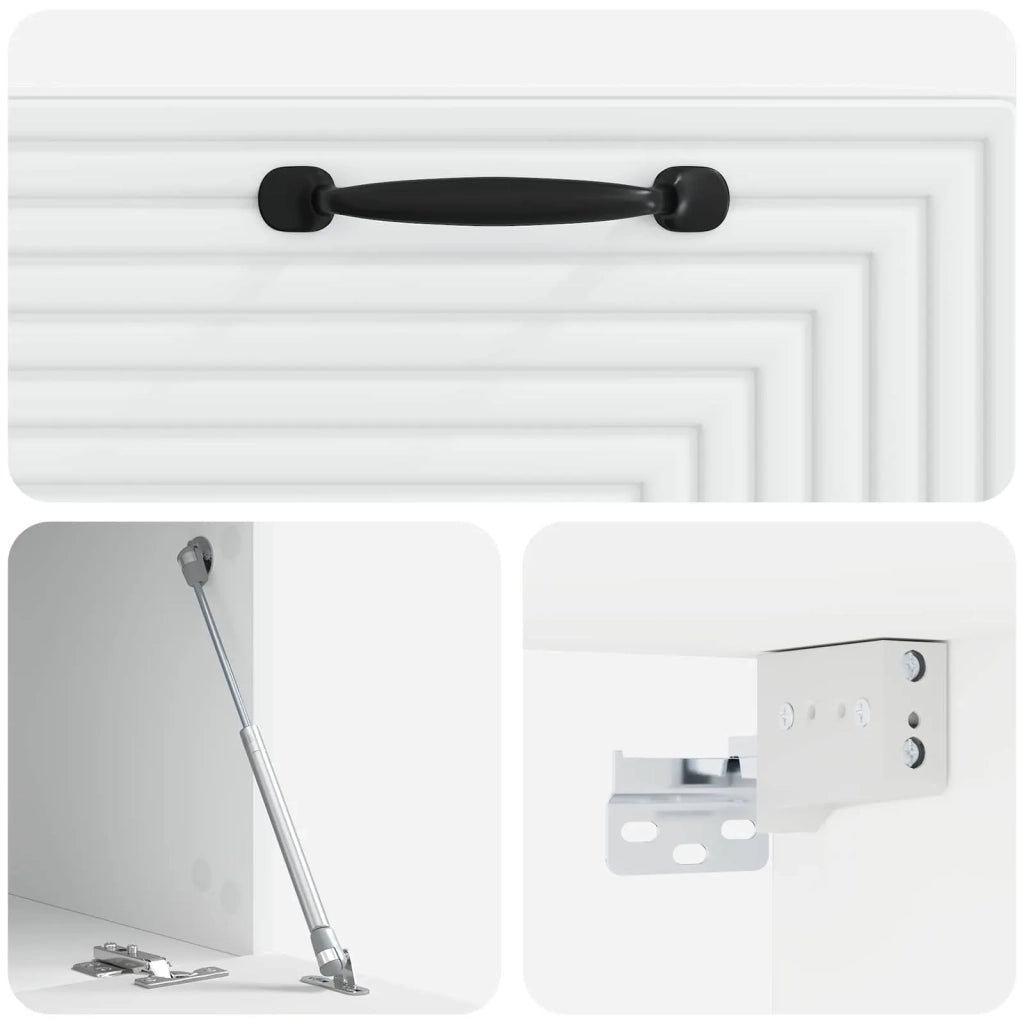 Mobile Porta TV da Muro Bianco 59,5 x 41 x 30 cm 898675