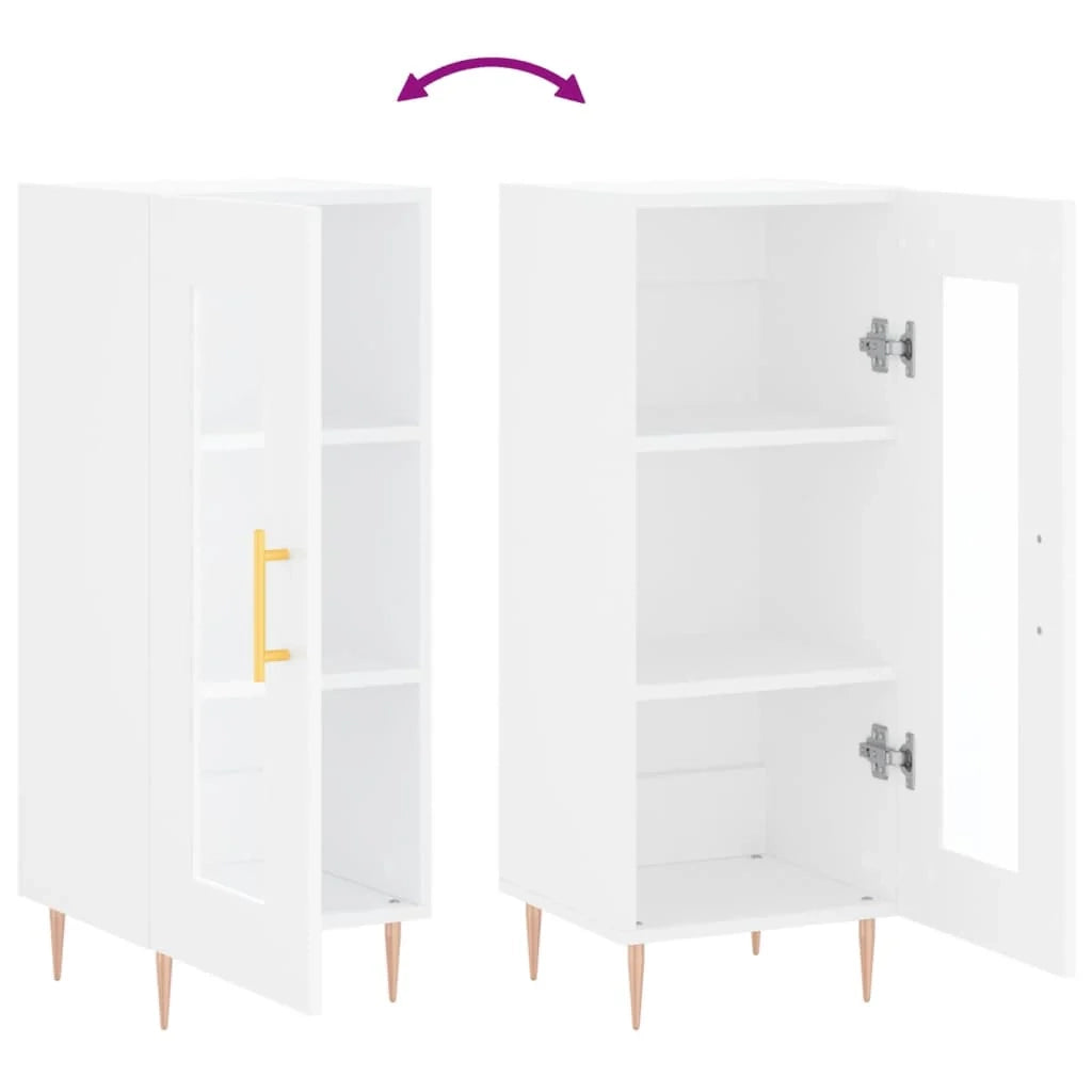 Buffet credenza cassettiera mobiletto mobile contenitore organizer per cucina soggiorno salotto 34,5 x 34 x 90 cm legno ingegnerizzato bianco 02_0030238