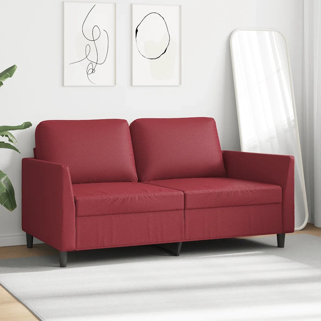 Divano a 2 Posti Rosso Vino 140 cm in Similpellecod mxl 131583