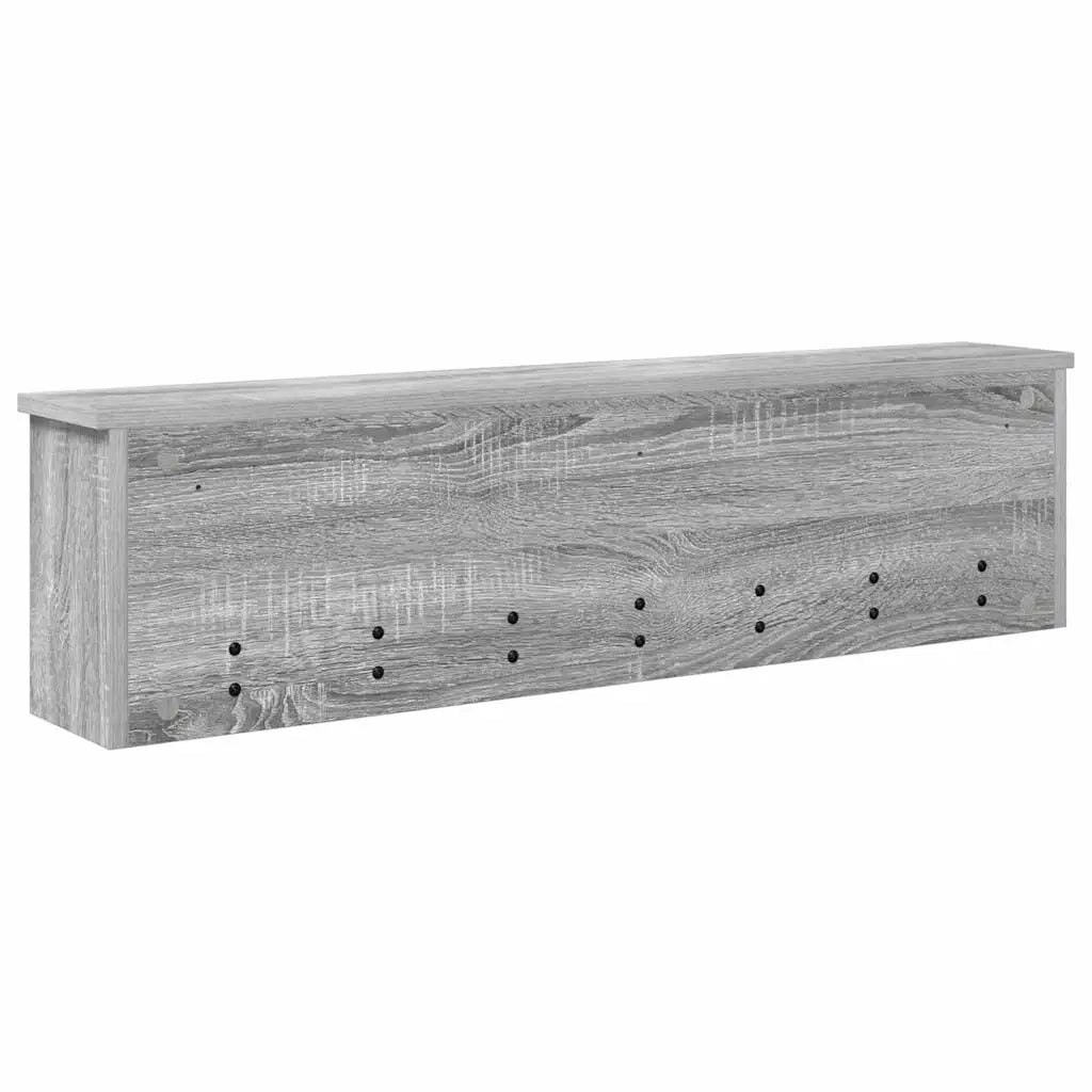 vidaXL Appendiabiti a muro Grigio sonoma 100 x 16 x 26 cm