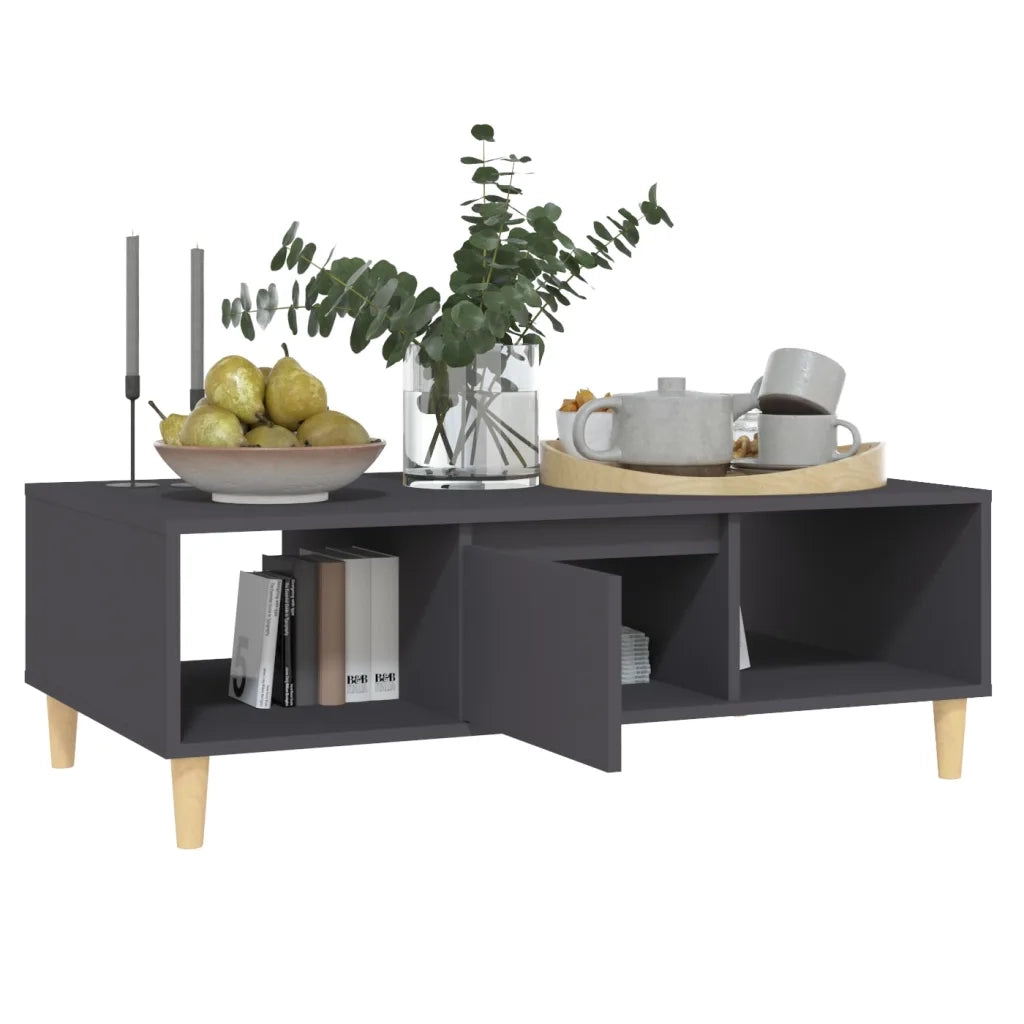 Tavolino da Salotto Grigio 103,5x60x35 cm in Truciolato cod mxl 22696