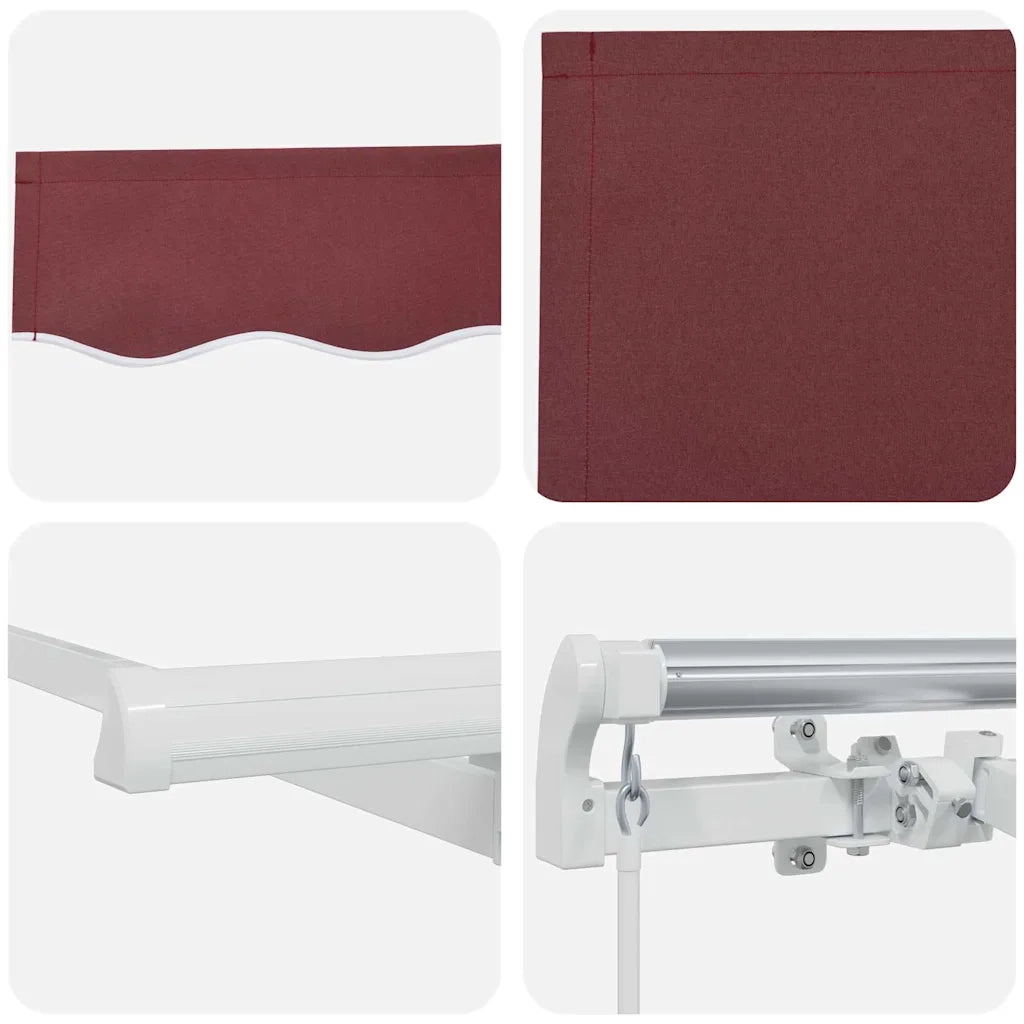 Tenda Retrattile Borgogna 250 x 200 cm Poliestere e Alluminio 3329381
