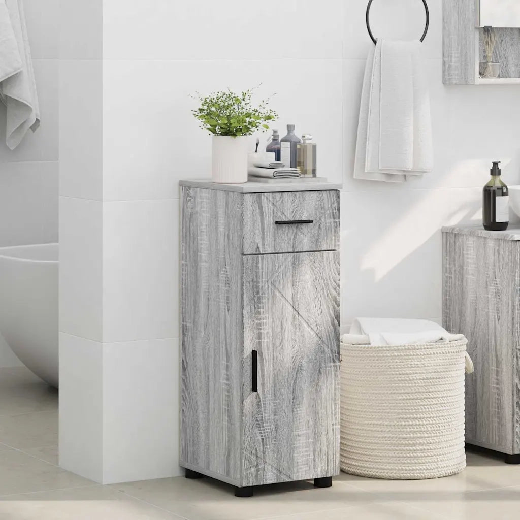 Mobile da Bagno con cassetto Grigio Sonoma 30 x 35 x 80 cm 883330