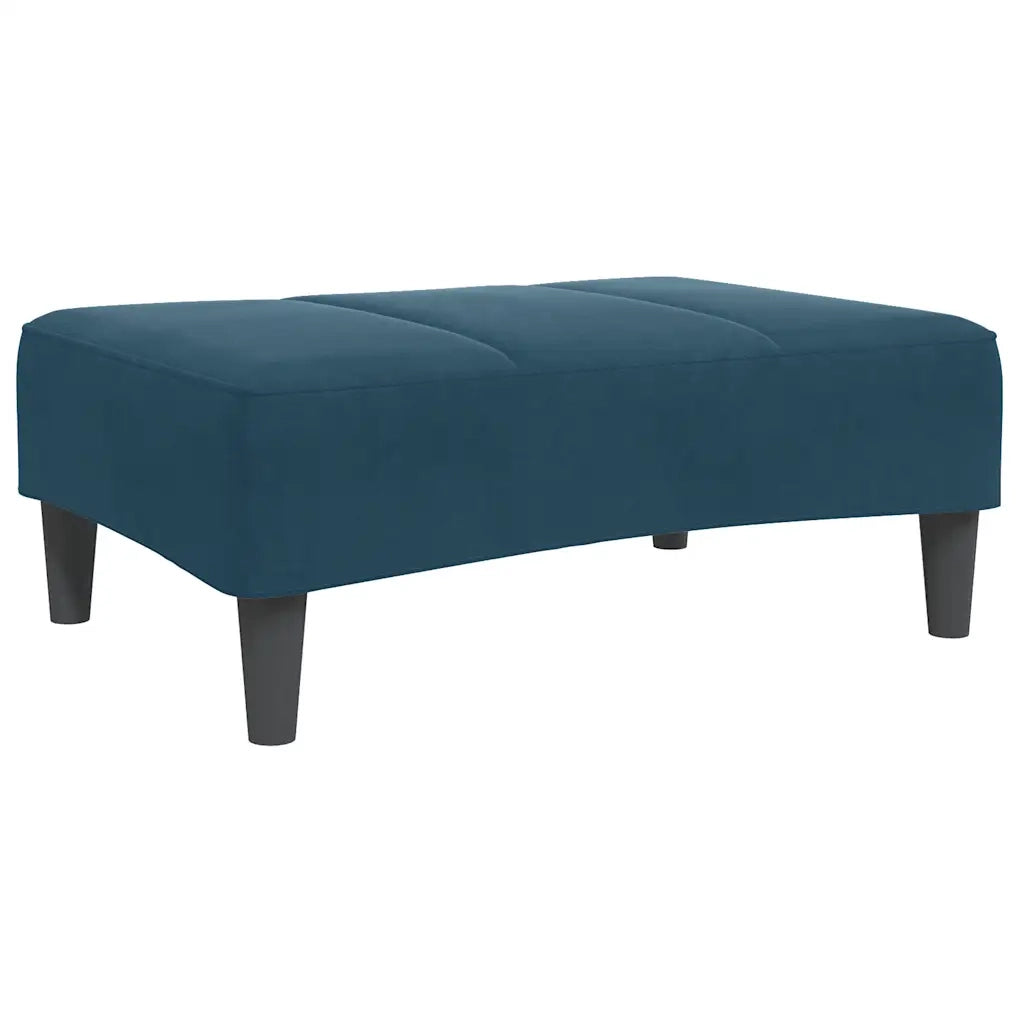 Poggiapiedi Blu 77x55x31 cm in Velluto 4007374