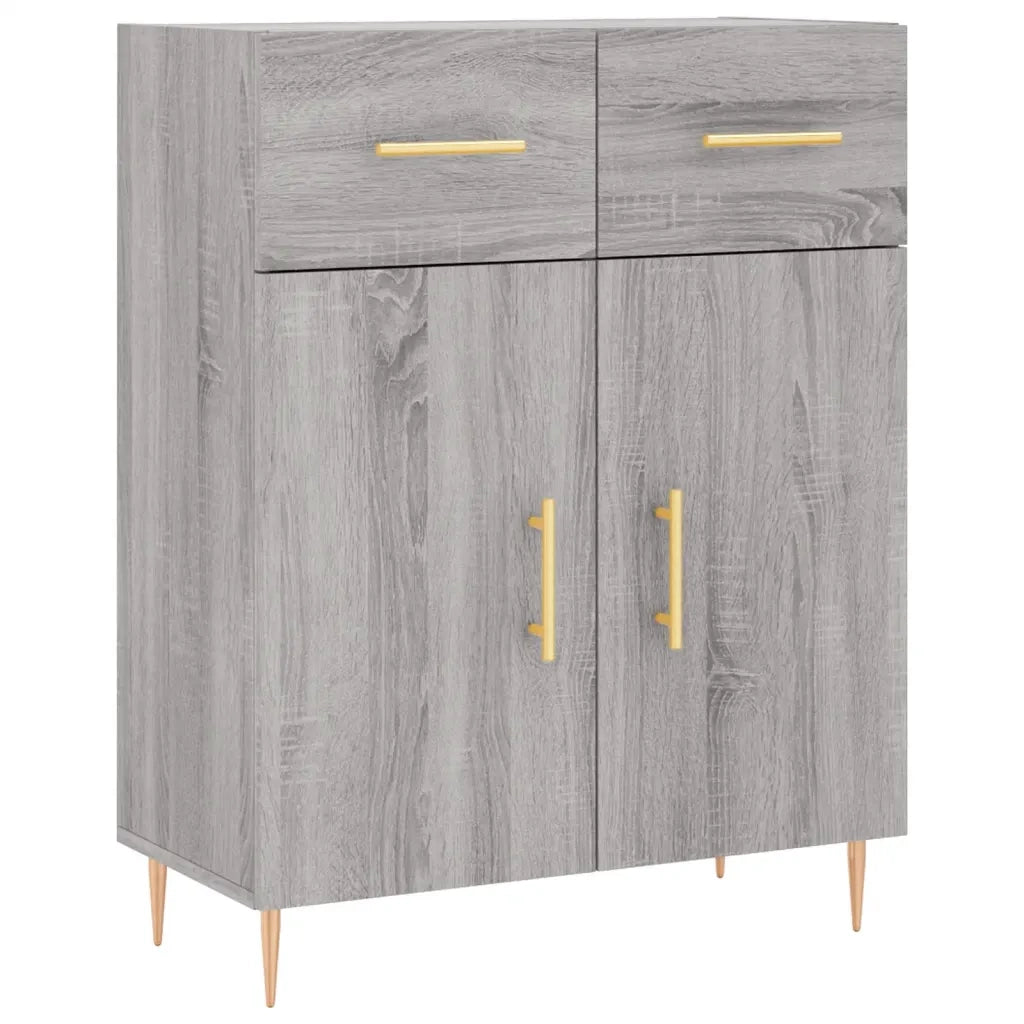 Credenza Grigio Sonoma 69,5x34x180 cm in Legno Multistrato 3199871