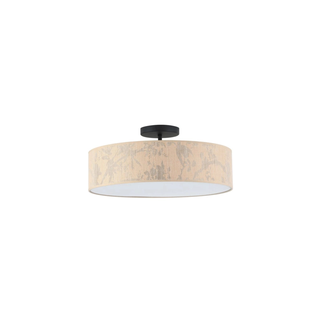 Isla 3Lt Flush Paralume in carta riciclata e metallo nero