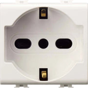 Biesse connettore bipasso schuko 2p+t 10-16a compatibile con serie bticino matix