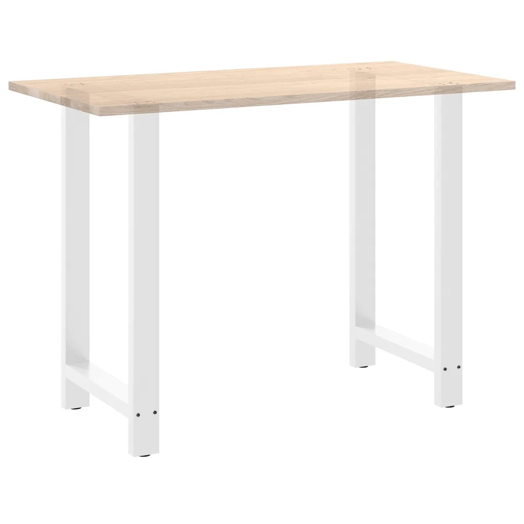 Gambe per tavolo da bar bianche 2 pz 60x(100-101) cm in acciaio 4013345