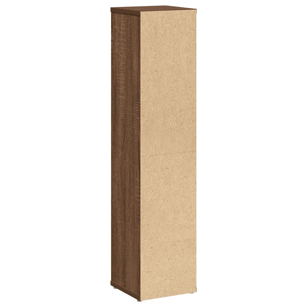 Mobiletto da bagno con portarotolo rovere Marrone 20,5x20x90 cm 858512