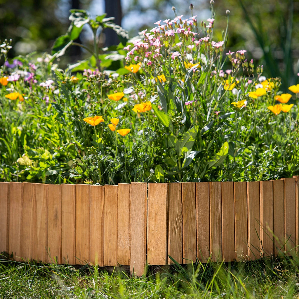 Recinzione da giardino in legno KADAX Palisade, rovere martellato, 20x116