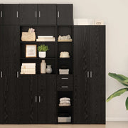 Armadio con cassetto 2 pcs Rovere Nero 30 x 42,5 x 225 cm 3365642