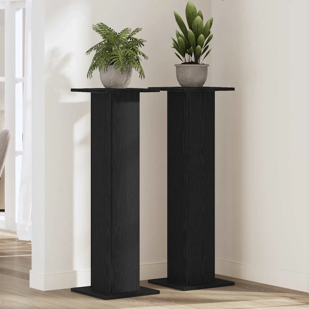 Supporto per piante 2 pz Rovere Nero 30 x 30 x 95 cm CFW5698225