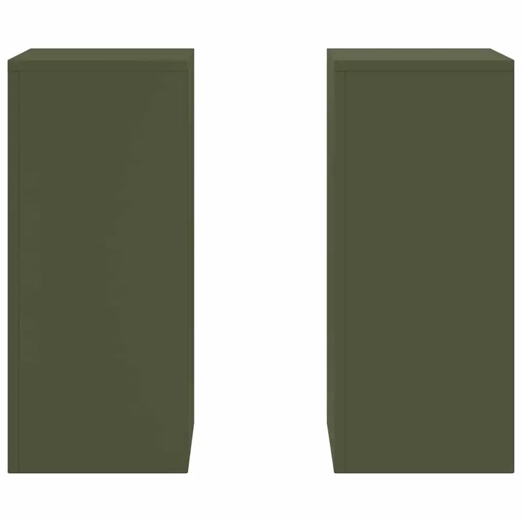 Supporto per piante 2 pcs Oliver verde 24 x 24 x 55 cm Acciaio 865816