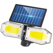 Trade Shop - Faretto Doppio A Parete Con Pannello Solare Sensore Movimento E Crepuscolare 270 -