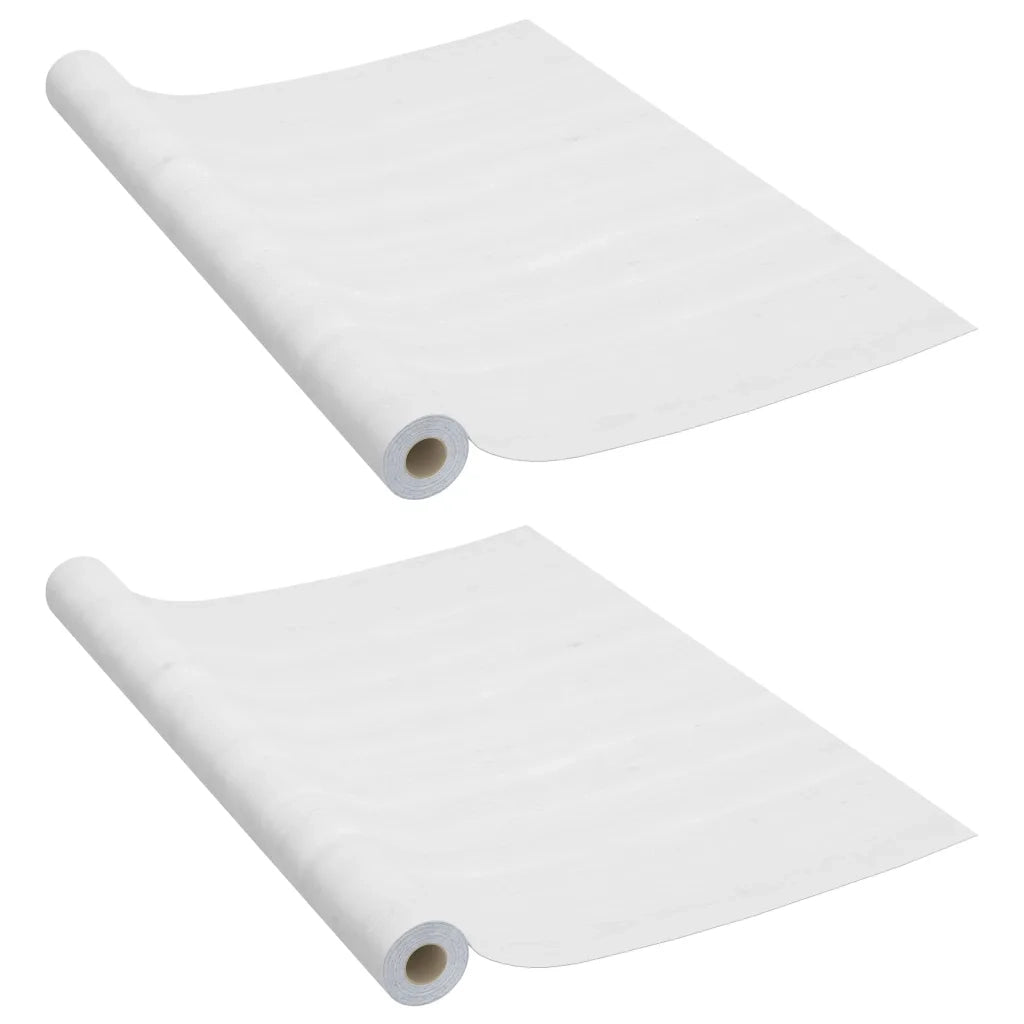 Pellicole Autoadesive per Mobili 2 pz Legno Bianco 500x90cm PVC CFW8125563