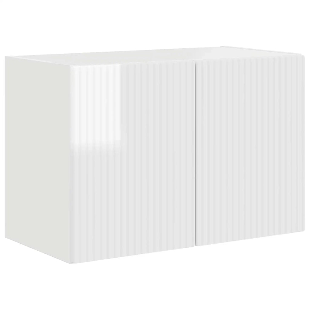 Mobile TV da parete Bianco Lucido 59,5 x 31 x 40 cm 892337