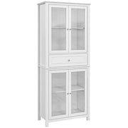 Credenza con ante scorrevoli e ripiani ¨C Minimal ¨C Bianco 74x35,5x181,5 cm