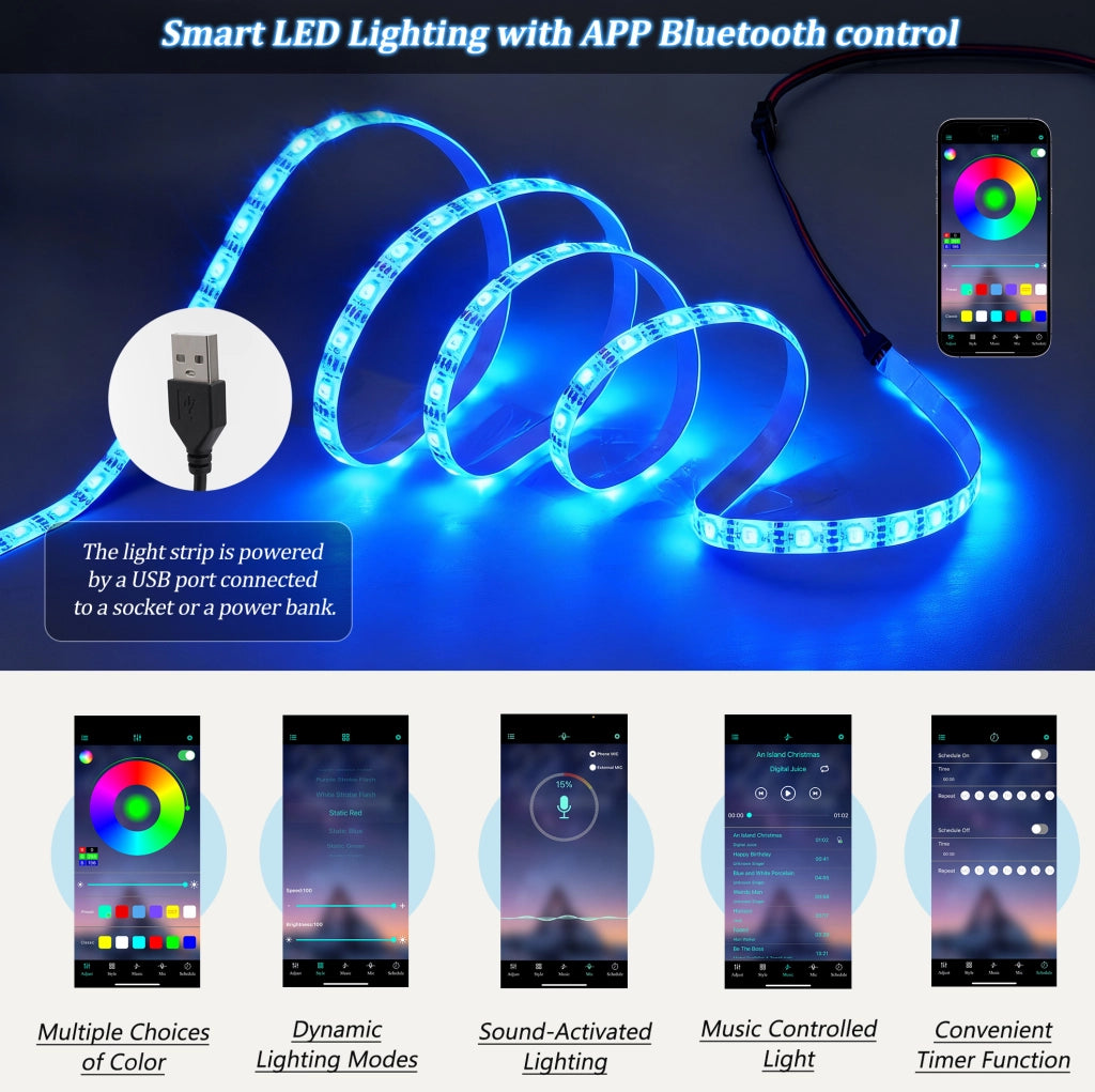 Mobile TV sospeso con LED controllabili via app; MDF; bianco
