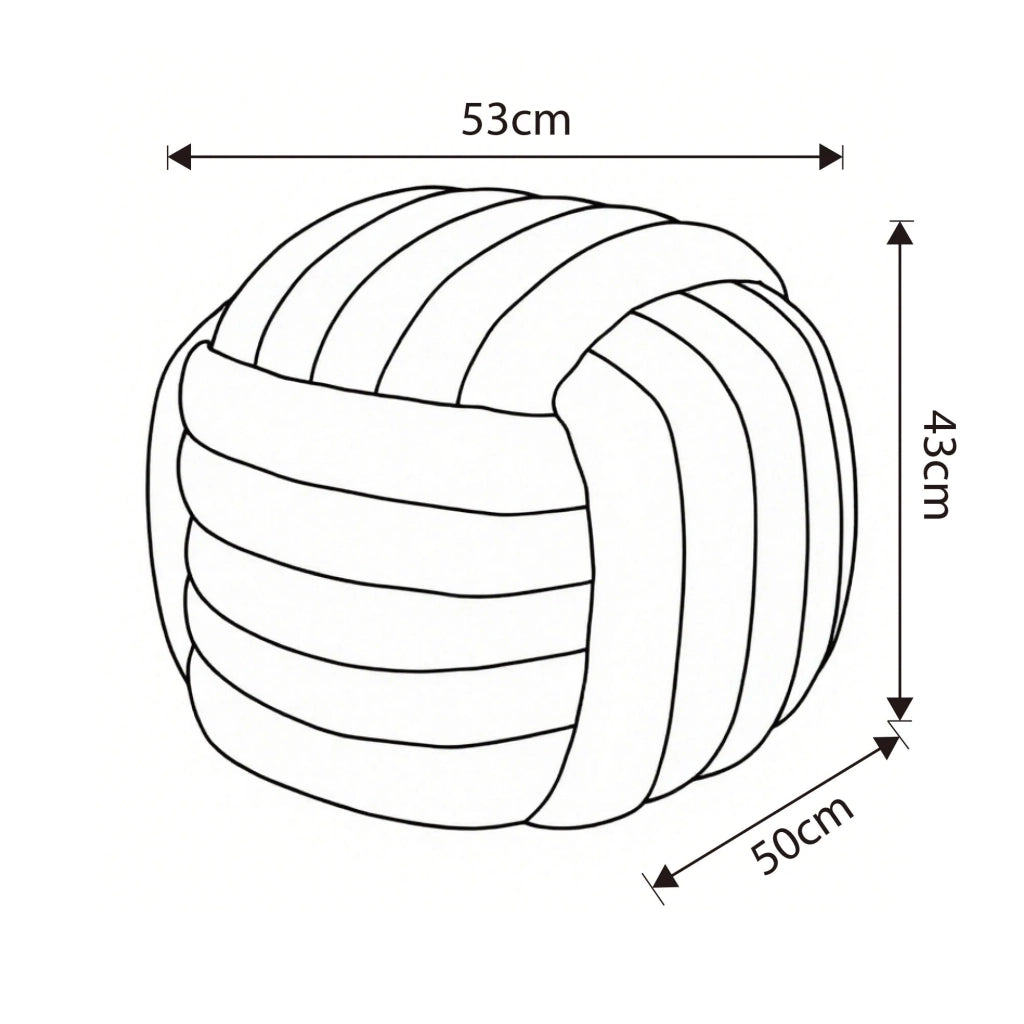 Pouf annodato in velluto 53 cm NILO Verde Bottiglia