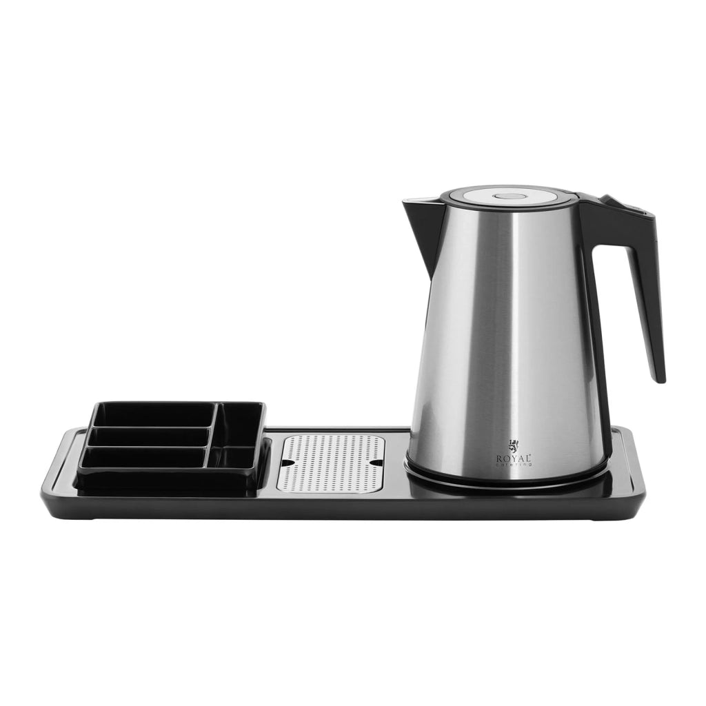 Vassoio cortesia hotel con scomparti per caffè e tè 1,2 litri 1800 watt argento 14_0004300