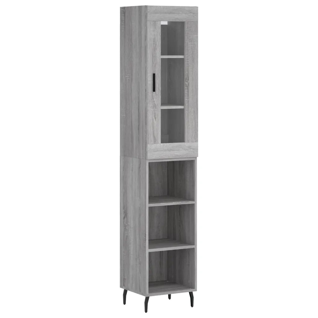 Credenza Grigio Sonoma 34,5x34x180 cm in Legno Multistrato 3199383