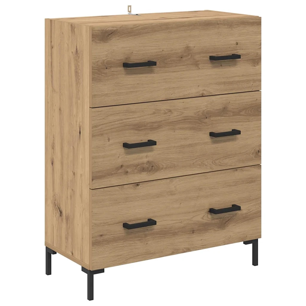 Credenza 2 pcs Rovere artigianale Legno multistrato 3415887