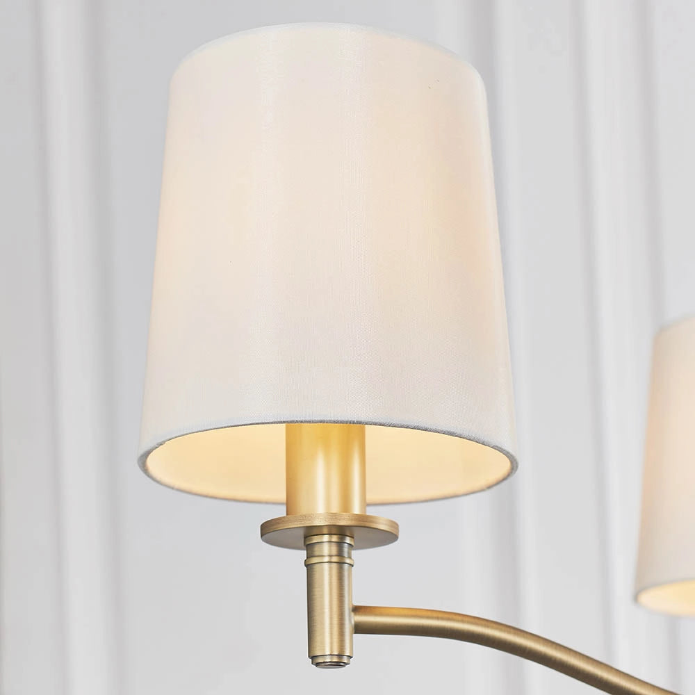 Lampadario 3 luci ottone antico opaco E14 Ortona Endon