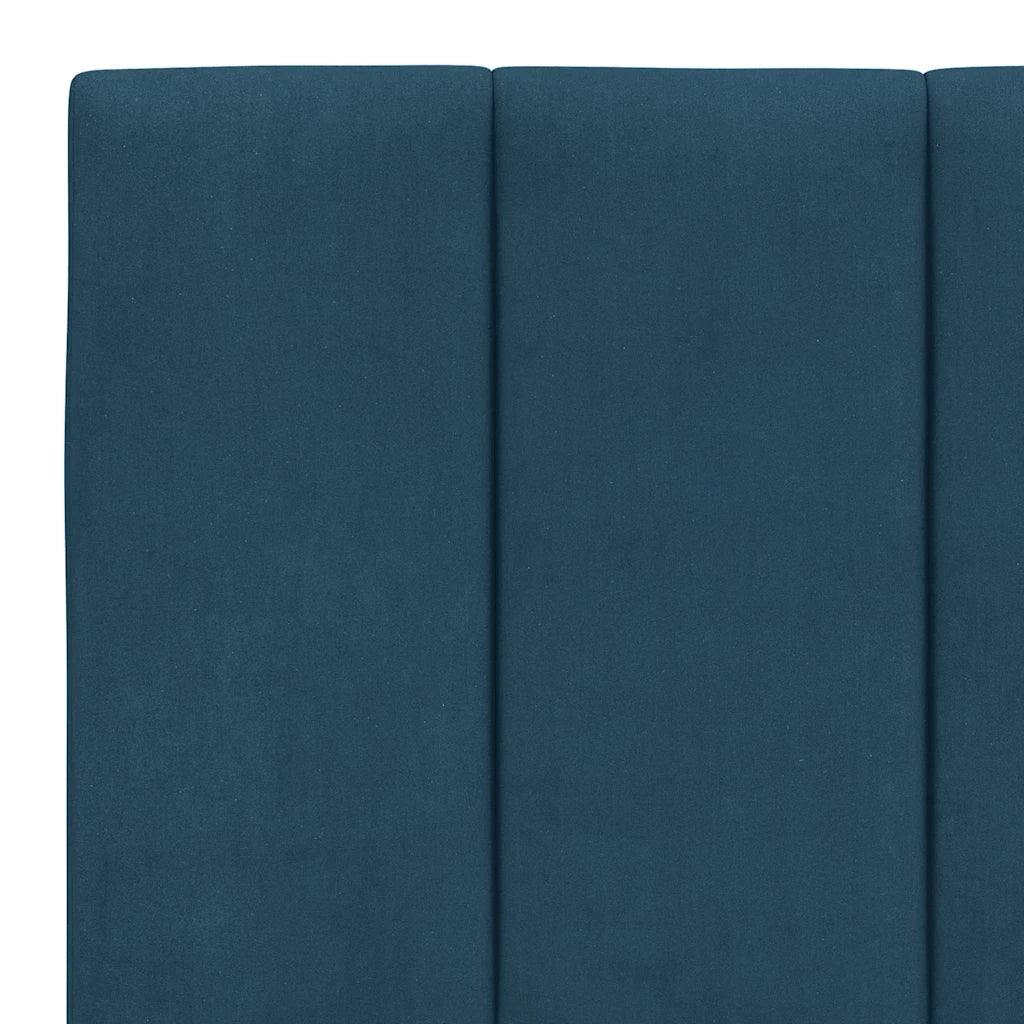 Letto con Materasso Hanko Blu 200x200 cm Velluto