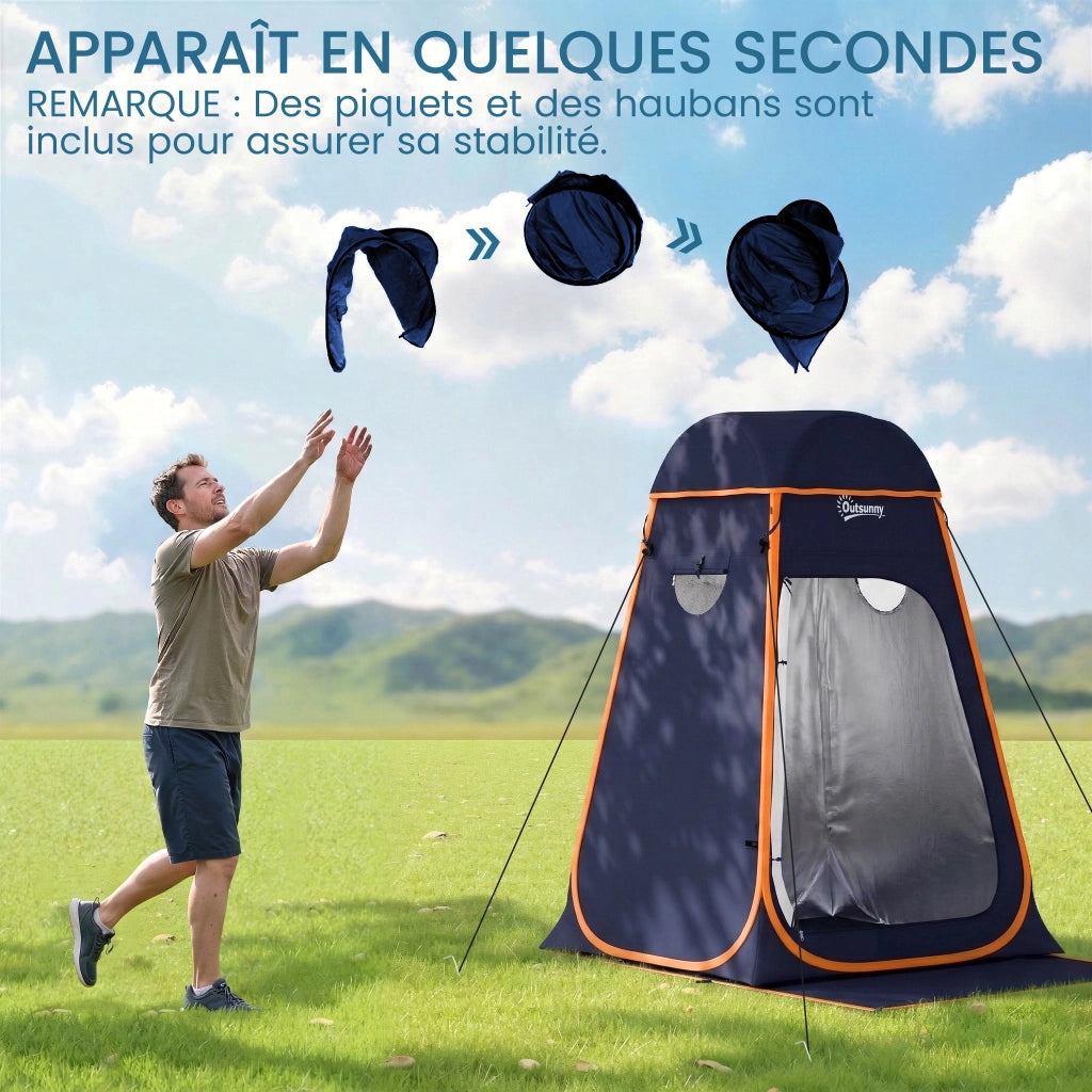 Tenda Doccia Portatile Pop Up ¨C zephmum ¨C Blu 152x152x200 cm