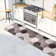 Antislip Piatto da Cucina 180 x 50 cm - Vinile Grigio - Lavabile e Ipoadregeggeno - Ideale per Cucina e Bagno