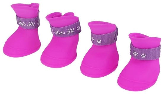 Calzature per cani - Protezione per le zampe - Scarpe impermeabili - Antiscivolo - 4 pezzi - Silicone - Igiene e Comfort