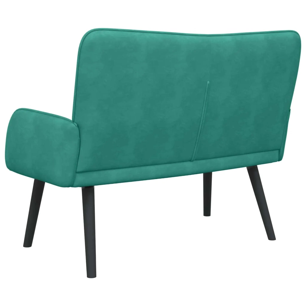 Sofa a Due Posti Turchese 115 x 61 x 87 cm Velluto 42028922