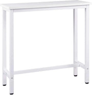 Tavolo da bar tavolo da bistrot struttura in metallo piano in truciolato tavolo alto tavolo da pranzo 100 cm bianco 19_0000008