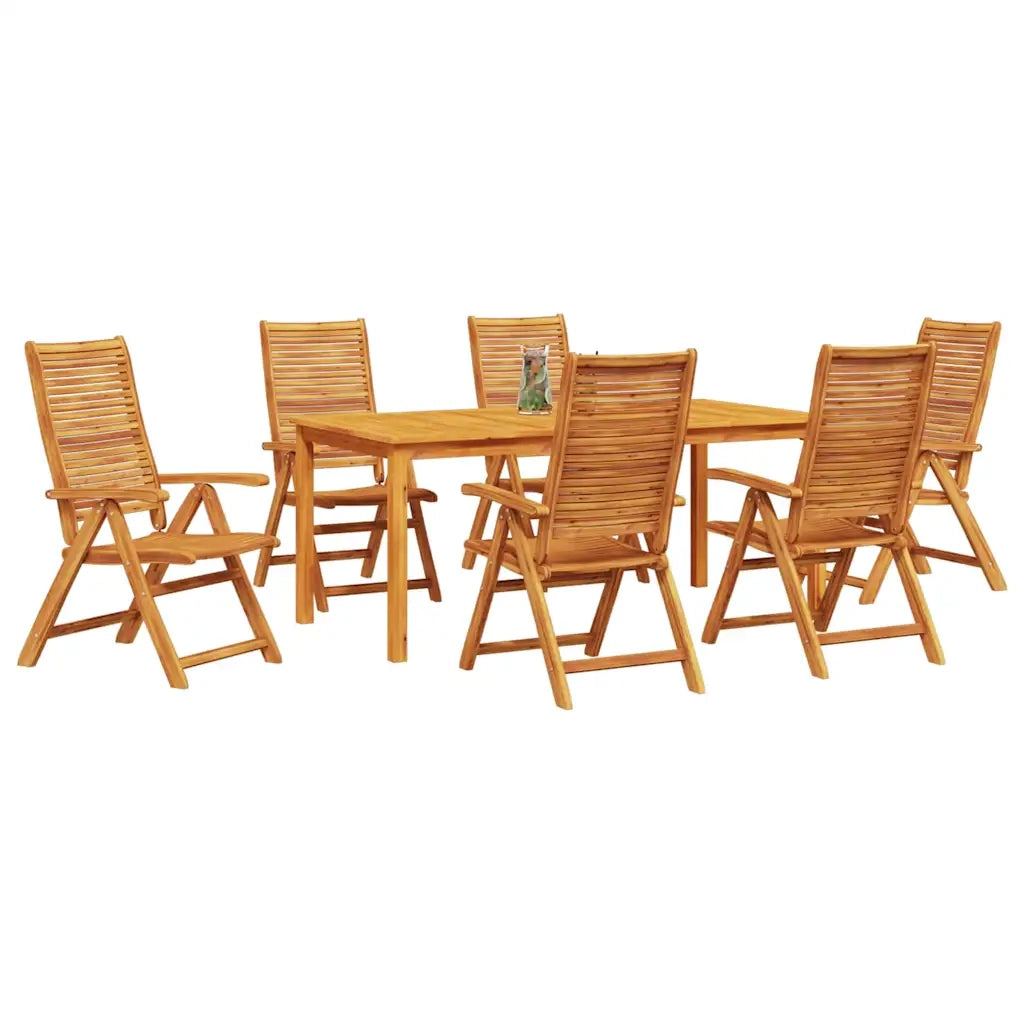 vidaXL Set da Pranzo per Giardino 7 pcs Marrone