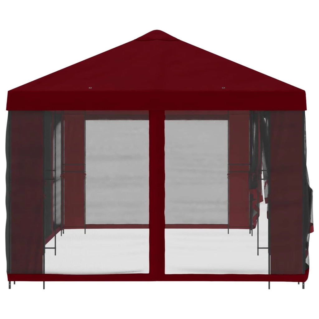 Gazebo con pareti laterali 6 x 3 m Borgogna