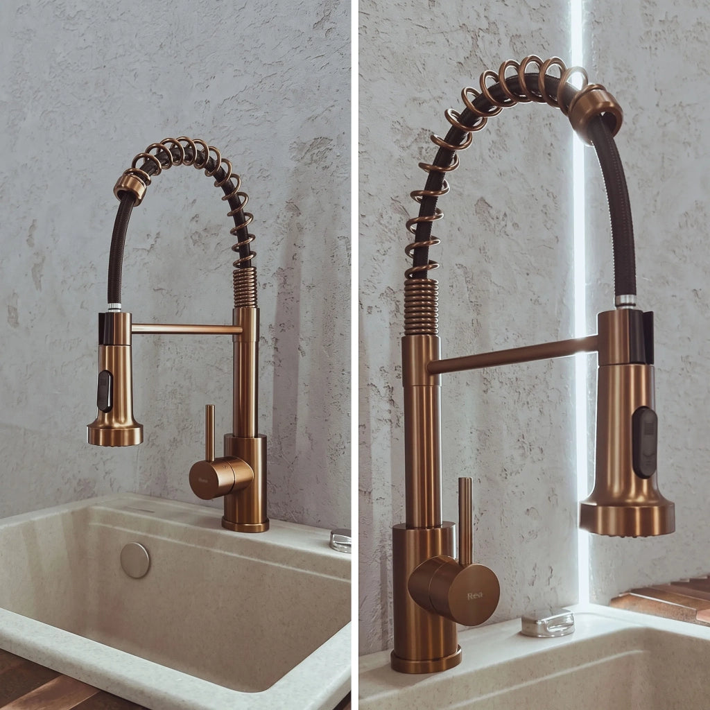 Punta Con Aeratore Per Rubinetto Da Cucina Rea Colin Brush Copper
