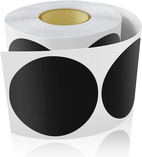 500 etichette circolari 50 mm codice colore cerchio punti di riferimento neri etichette adesive rotolo di carta
