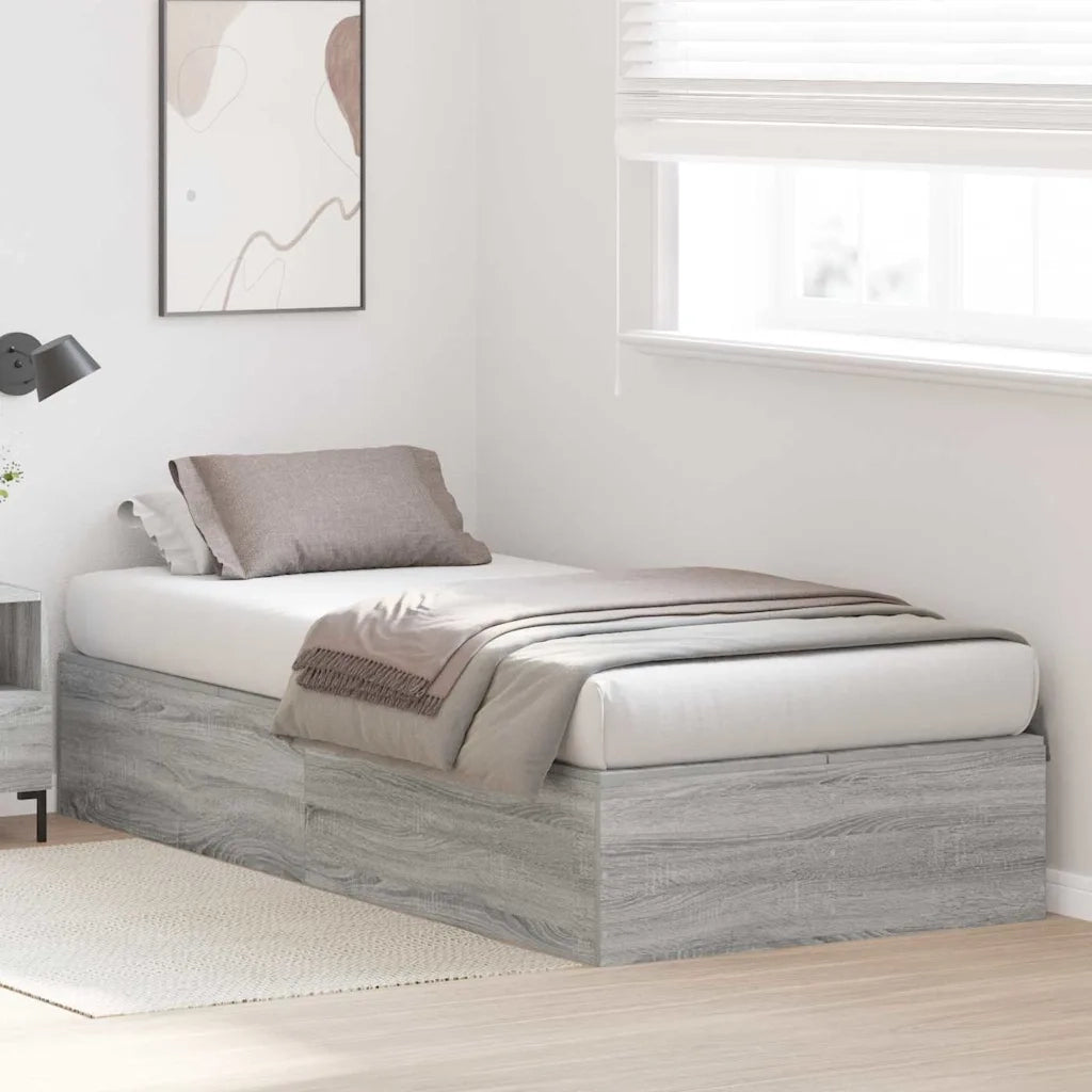 Struttura letto con contenitore Grigio Sonoma 100 x 200 cm 3335354