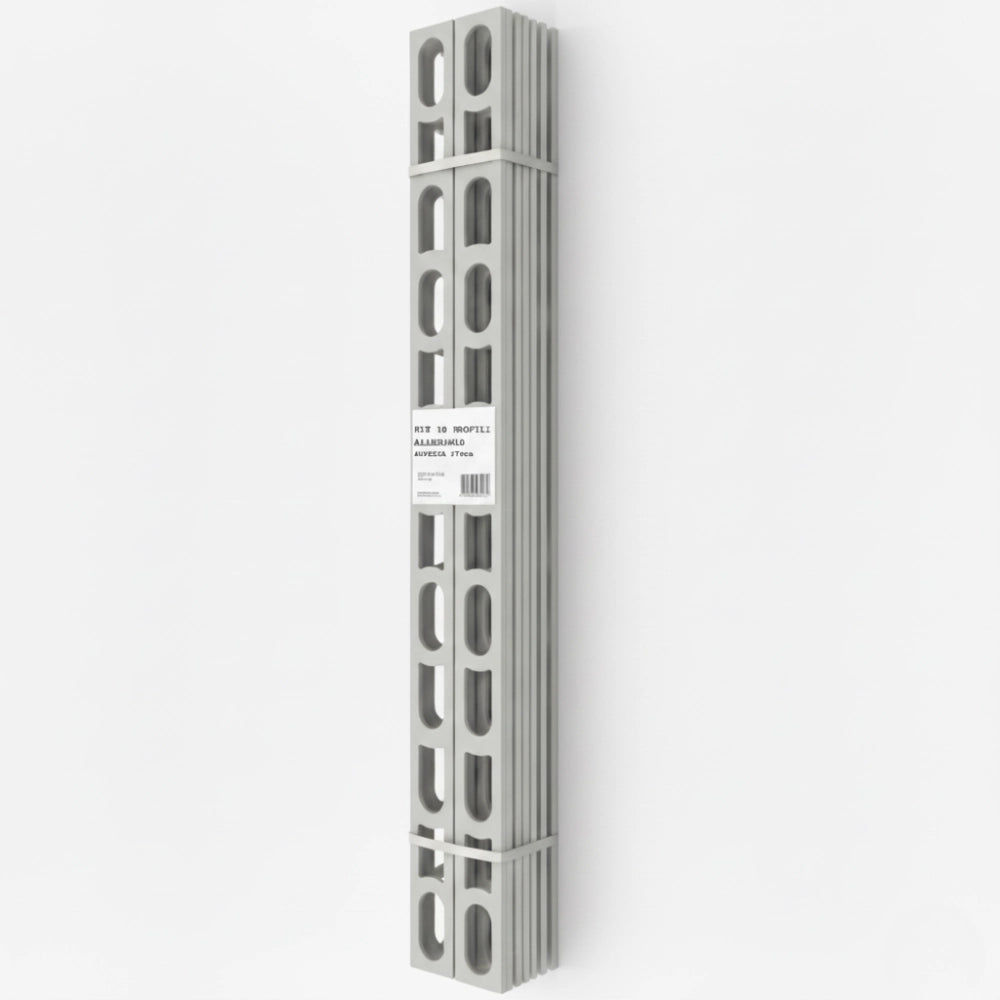Profili in alluminio verniciato colore manhattan 110 a l per finitura parete proangle *** pezzi 10 pz, confezione 1
