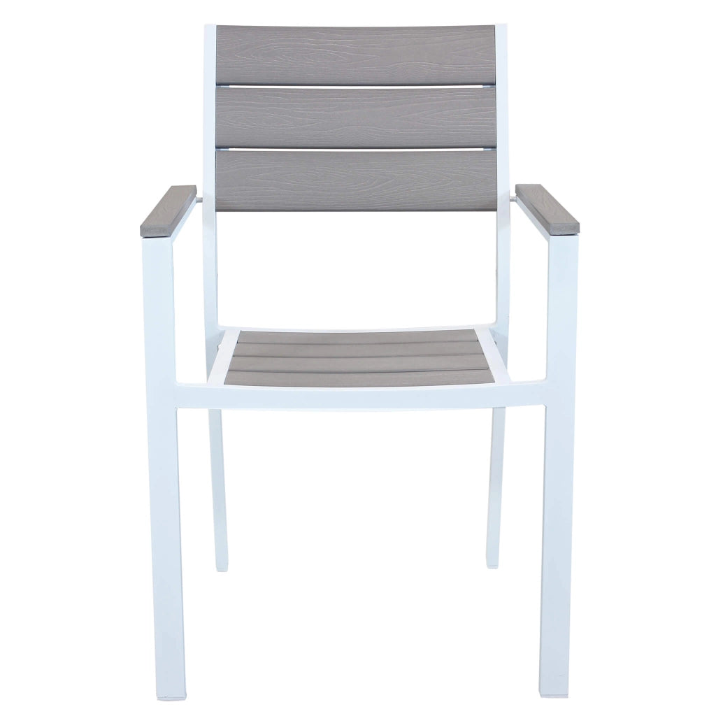 Poltrona da Giardino Impilabile in Alluminio Polywood cm 58x46 5x87 - RICHARD