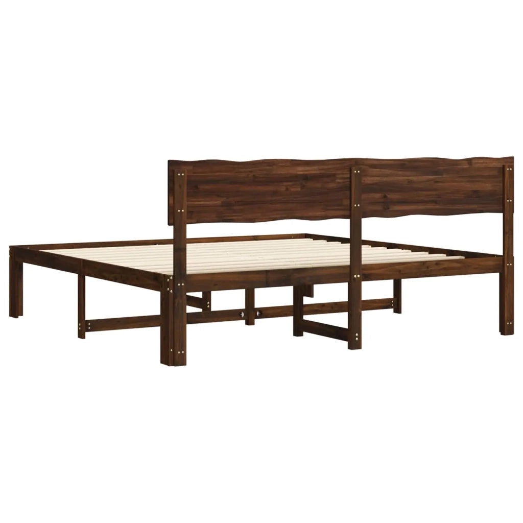 Letto matrimoniale con testiera ROSTOCK Marrone Scuro 3405437