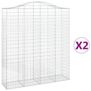 Cesti Gabbioni ad Arco 2 pz 200x50x220/240 cm Ferro Zincato