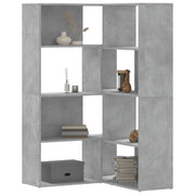 Libreria a 4 Ripiani Grigio Cemento 85x85x140 cm in Truciolare 3307813