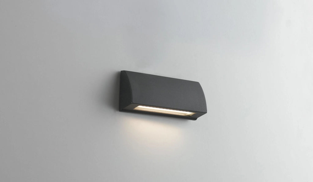 APPLIQUE LED SEGNAPASSI SHELBY ANTRACITE 4W 445LM CCT 3000K / 4000K IP54 13X3,2X5,5CM