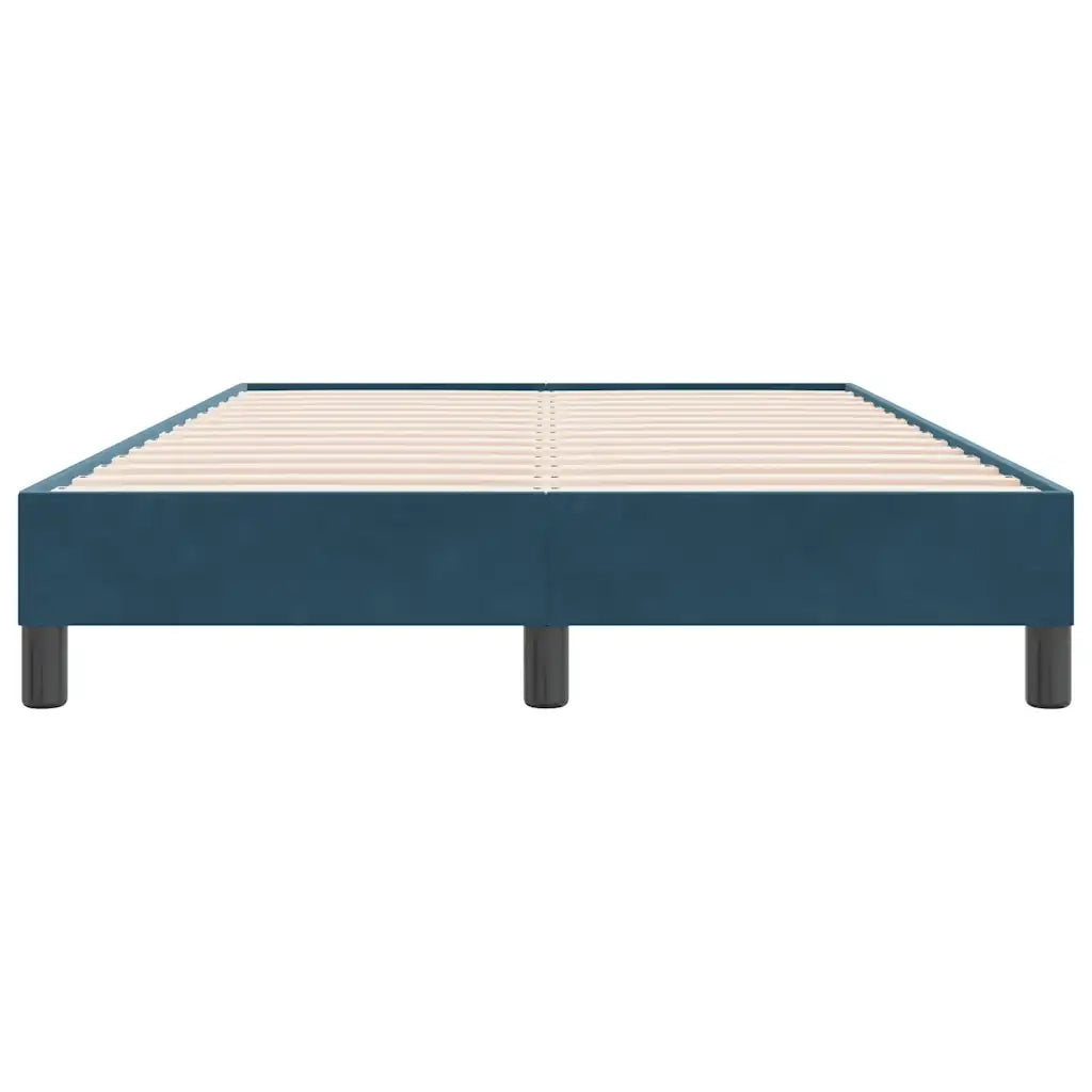 Letto a Molle senza Materasso Blu Scuro 120x220 cm in Velluto 3315871