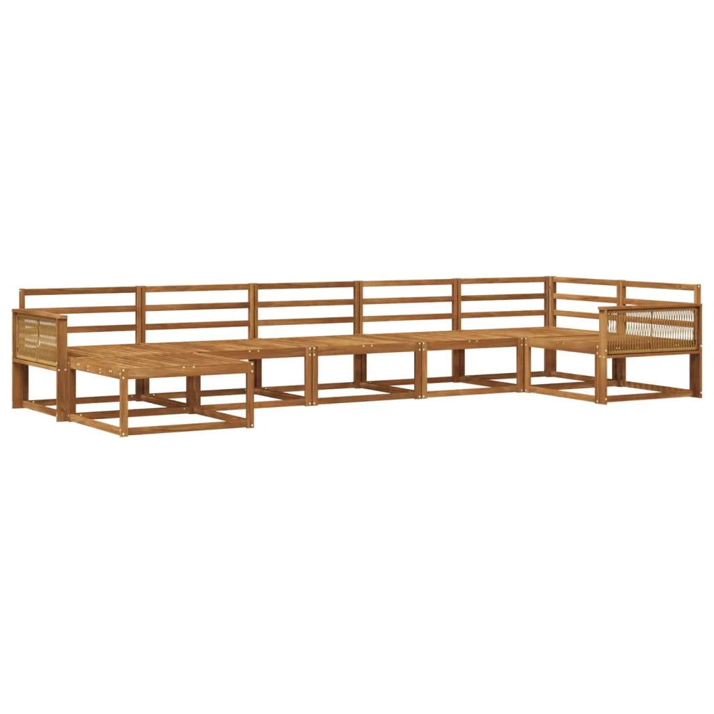Set di divani da esterno 7 pcs Naturale