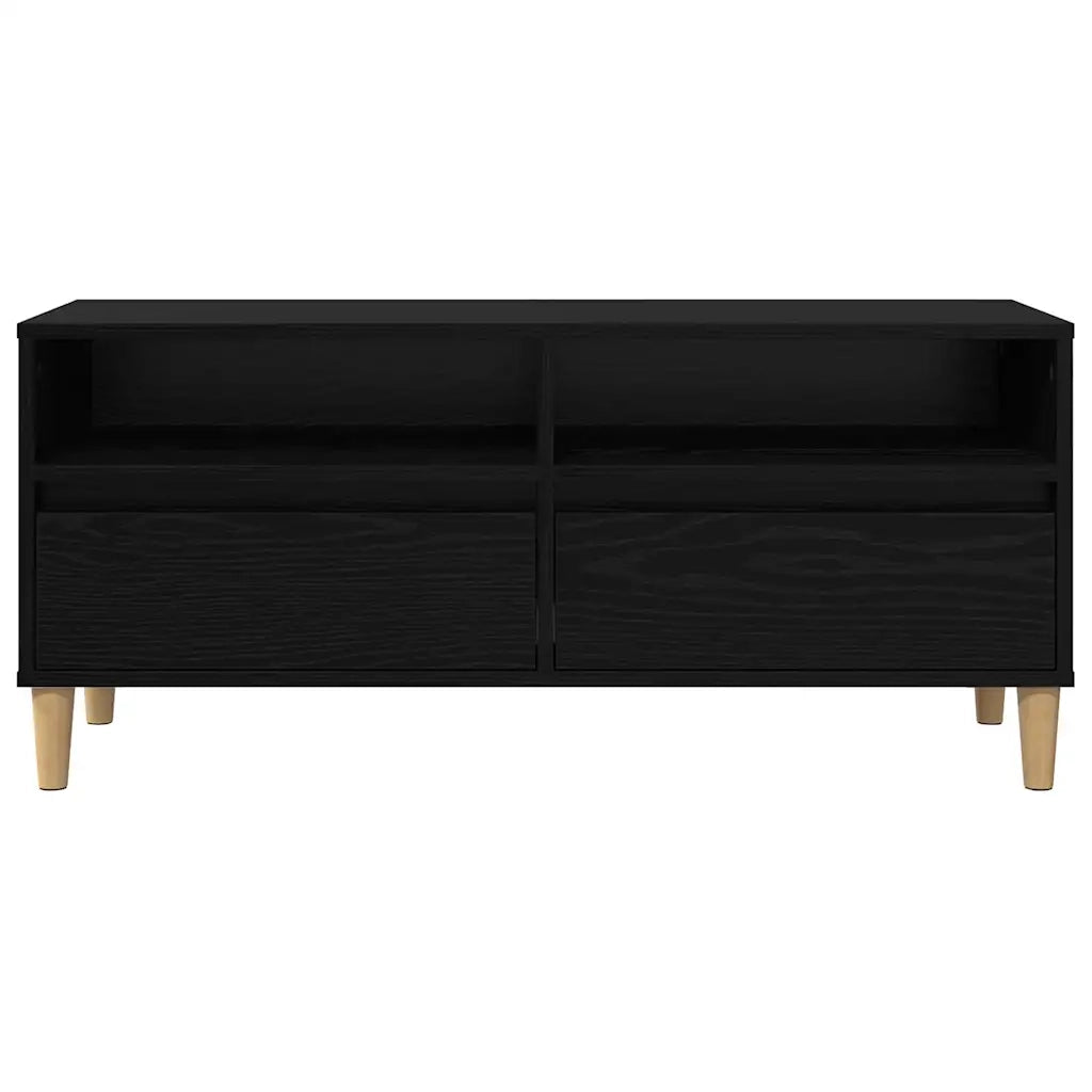 Mobile TV Rovere Nero 100 x 34,5 x 44,5 cm Legno multistrato 881461