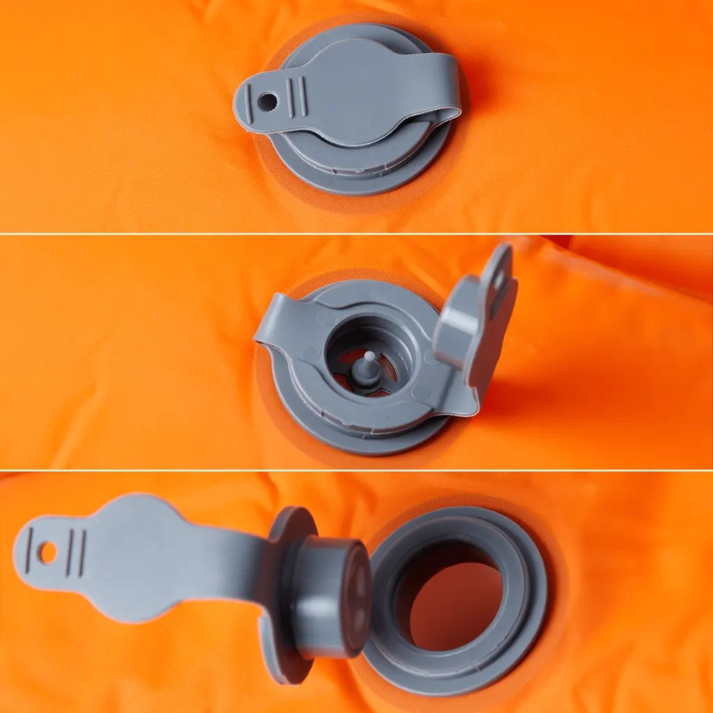 Materasso Campeggio Autogonfiabile Cuscini 1 Persona Arancio