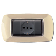 PLACCA LIFE LIVING PLAST AVORIO 4P- ELETTROCANALI- 1,0 pz